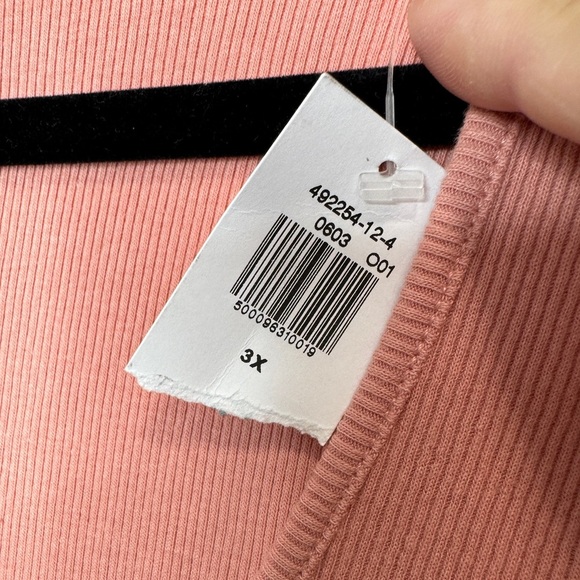 💎 Old Navy Fitted Long Sleeve Rib Knit Top Pink - Picture 8 of 11